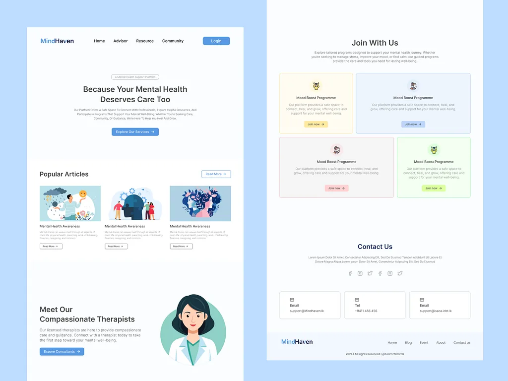 MindHaven — Mental Health Platform